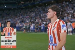 任意球圆月弯刀！阿尔瓦雷斯当选西班牙人2-1马竞全场最佳球员