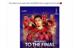 摩洛哥进入世青赛决赛，阿什拉夫转发海报祝贺：摩洛哥加油