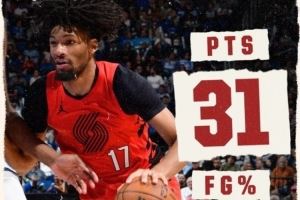 空砍！开拓者发布夏普数据海报：67%的命中率砍下赛季新高的31分